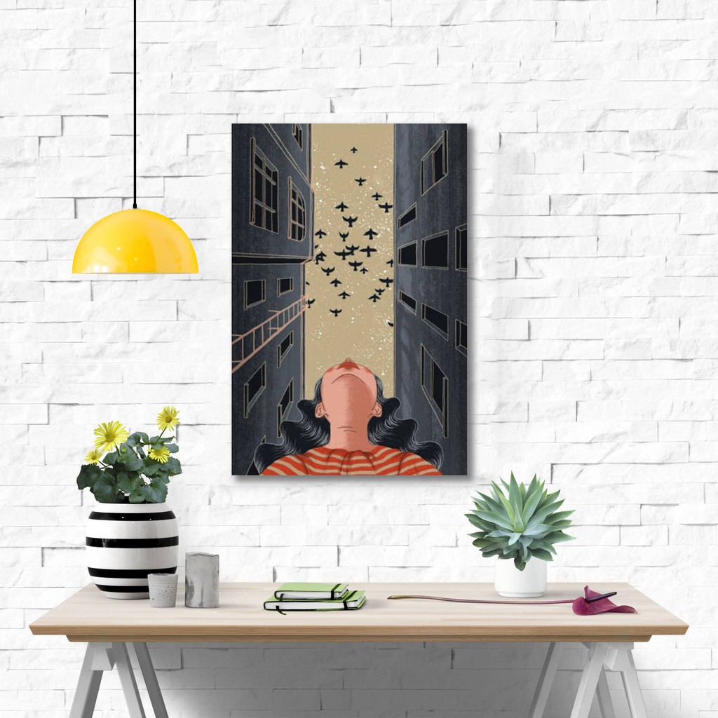 Poster kayu hiasan dinding - Aesthetic Pastel