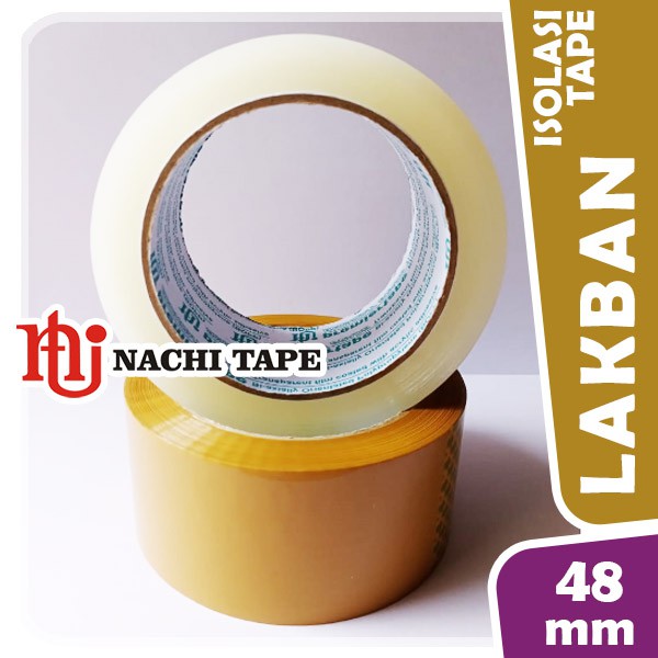 LAKBAN ISOLASI OPP PREMIER TAPE 48mm x 100yard NACHI TAPE