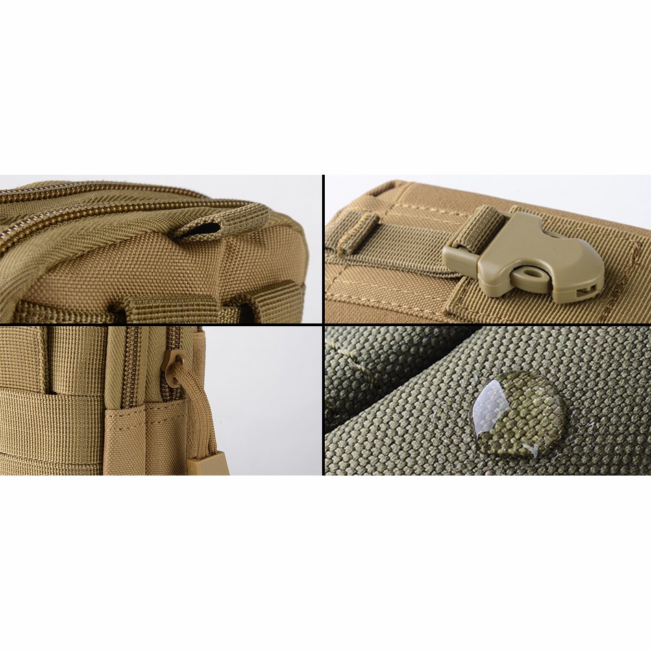 Tas Pinggang Mini Tactical Army Look - OMFB69KQ Khaki