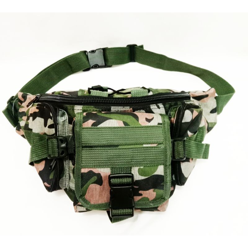 Tas Selempang pria / Waistbag Pria Tactical Army / Waistbag Loreng / Tas pinggang Tactical Army