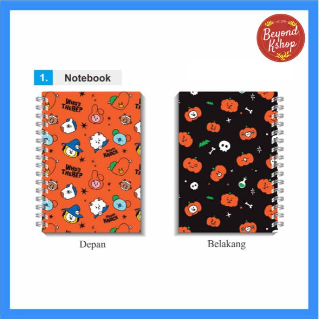 

[READY/BISA COD] NOTEBOOK KPOP MURAH BT21 VERSI HALLOWEEN