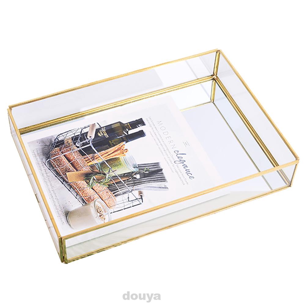 Bathroom Decorative Glass Jewelry Display Makeup Organizer Storage Tray Shopee Indonesia