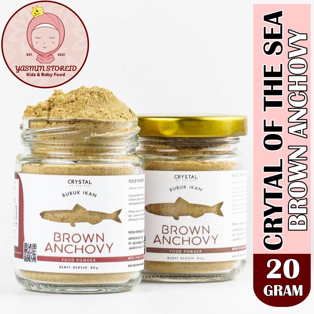 

Crystal of the sea Brown Anchovy 20gr (Kaldu Bubuk Ikan Teri Jengki/Bilis)