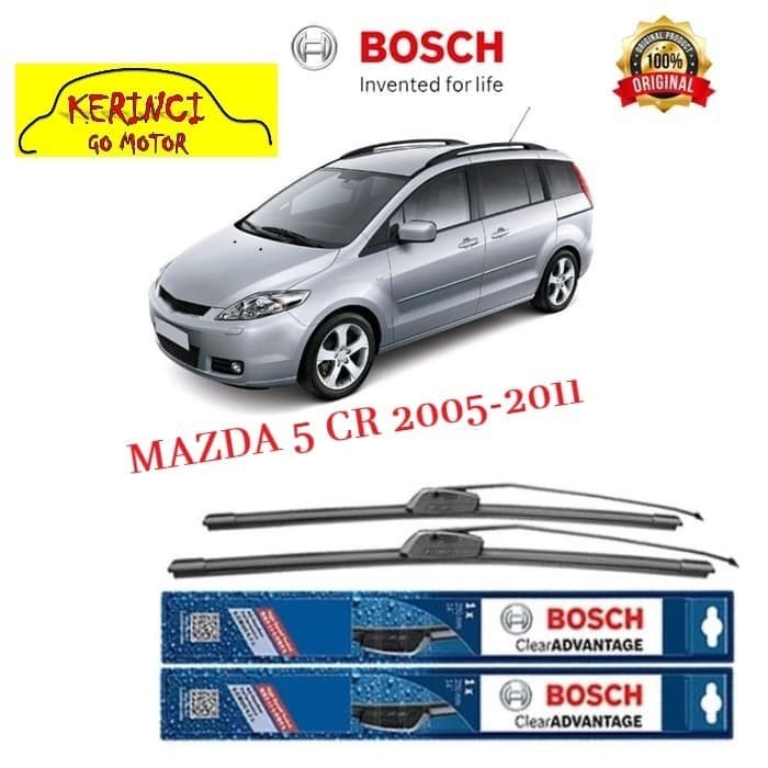 WIPER BOSCH CLEAR ADVANTAGE MAZDA 5 CR 2005-2011 26&quot; &amp; 16&quot; SEPASANG