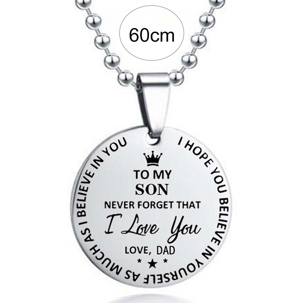 Hu Hu Hu Hu Hu Alat Bantu Pasang Kacamata♡ Kalung Rantai Liontin Bola Motif Print I Love You Bahan Stainless Steel Untuk Aksesoris Perhiasan