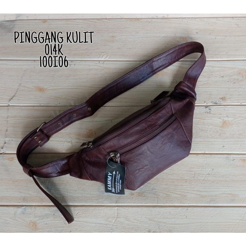 Kompek kulit,  waistbag cowo