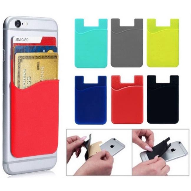 TGM - Sticky Card Holder Dompet Kartu Tempelan Hp Card Holder Hp Tempel / Tentacle Tempel Hp Holder Gurita Card Holder Slot Kartu Tempelan Hp - Holder Tempat Slot Kartu ATM Uang Headset Di Handphone / Sticky Card Silikon Tempelan 3M Dompet Kartu Sarung