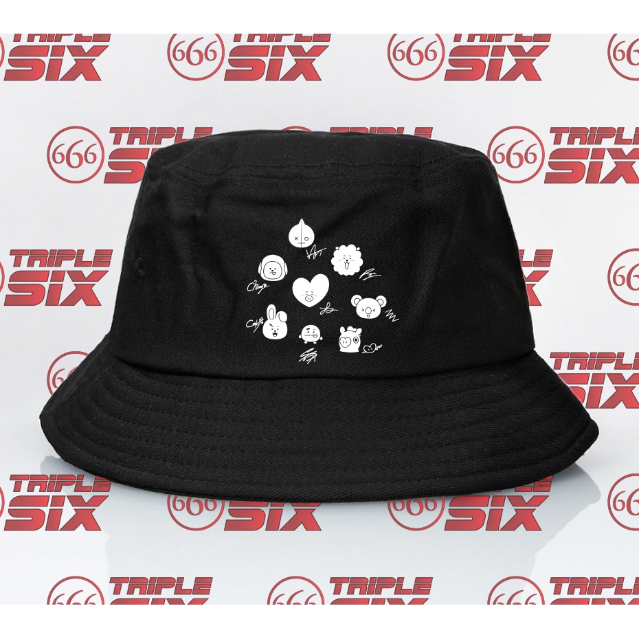 Topi Bucket Premium BTS BT21 chibi