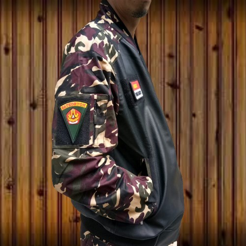 Eksklusif Jaket Army Bomber Banser Terbaru Semi Kulit Kombinasi Twill Dan Oscar Halus Anti Luntur Trendy Masa Kini