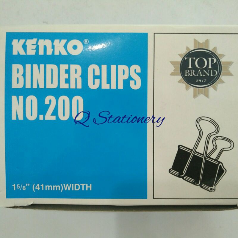 

Binder clip/penjepit kertas no. 200 Kenko
