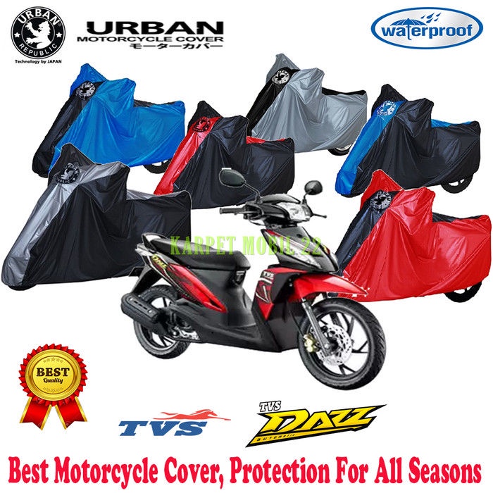 Cover Sarung Tutup Sepeda Motor Urban TVS DAZZ Bahan PVC Waterproof