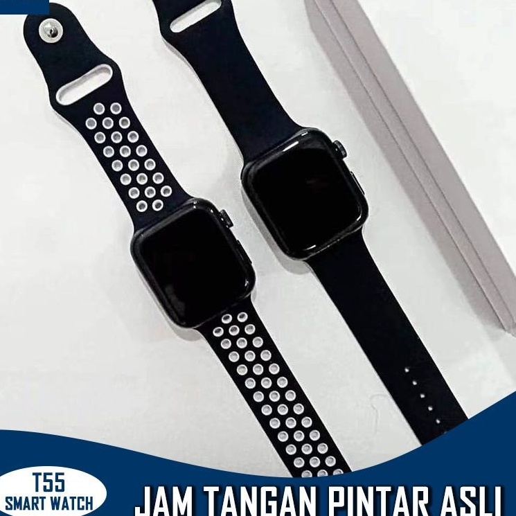 SMARTWATCHb T55 Double strap bisa telfon dan ganti walpaper bluetooth call