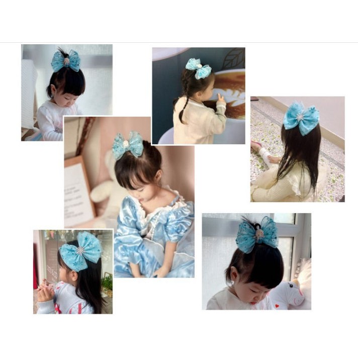 Jepit Pita Frozen / Frozen Bow Hair Clip