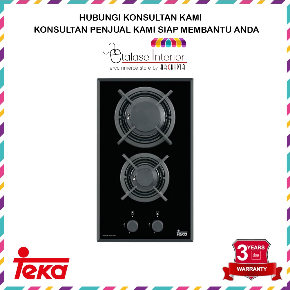 Teka - Kompor Gas Tanam/ Build In 2 Tungku GK LUX 30 2G AI AL 2TR