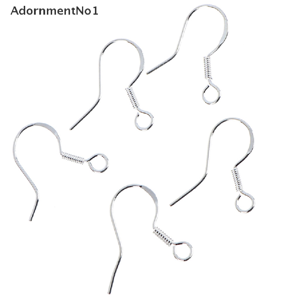 (AdornmentNo1) 50pcs / Set Kait Anting Gantung Sterling Silver 925 Untuk Perhiasan Wanita DIY