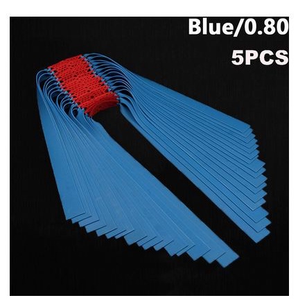 [TOSERBA_EMAK] - [ 5 PCS ] Tali Ketapel Import Slingshot Rubber Flat Elastic Band Catapult 48cm 0.8mm 5PCS - EFR29 - Blue