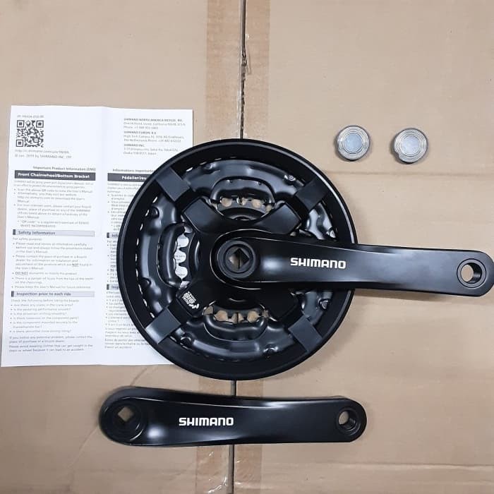 CRANK (ENGKOL SET)- SHIMANO 3Speed warna: HITAM