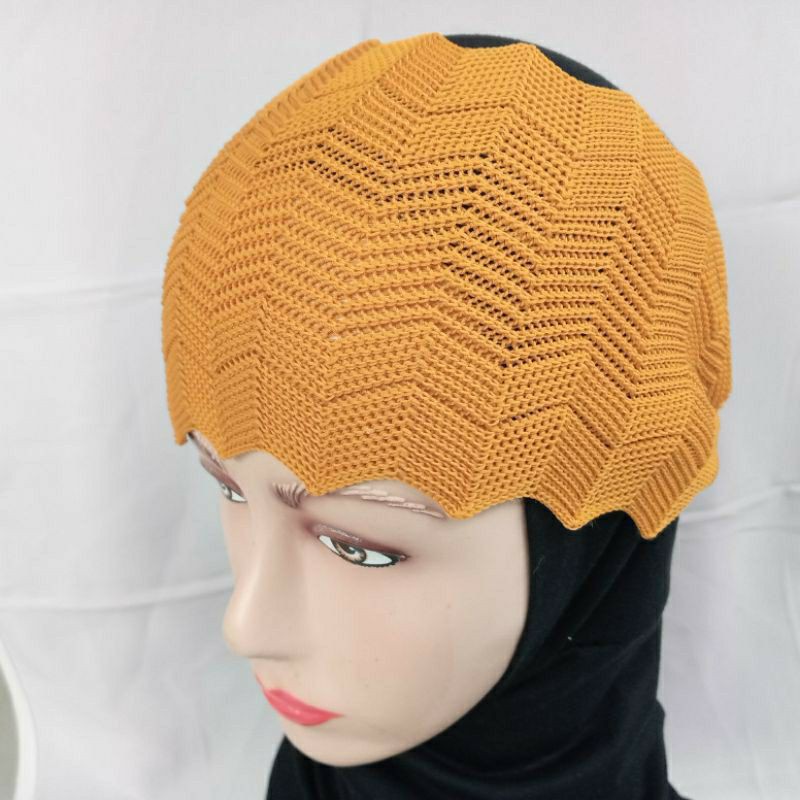 CIPUT RAJUT BANDANA NANAS ZIGZAG DALEMAN HIJAB