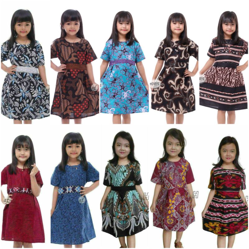 Dress Batik Anak Best Seller Murmer 2-12th