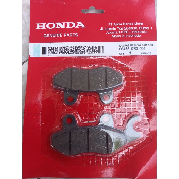 DISPAD KAMPAS REM CAKRAM DEPAN HONDA BEAT VARIO SUPRA 125 DAN VARIO 150