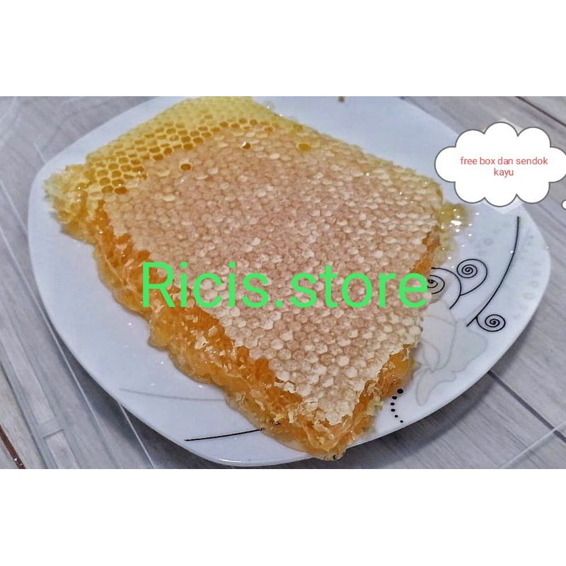 MADU SARANG ASLI RAW HONEY SARANG MADU HONEYCOMB 250 GRAM