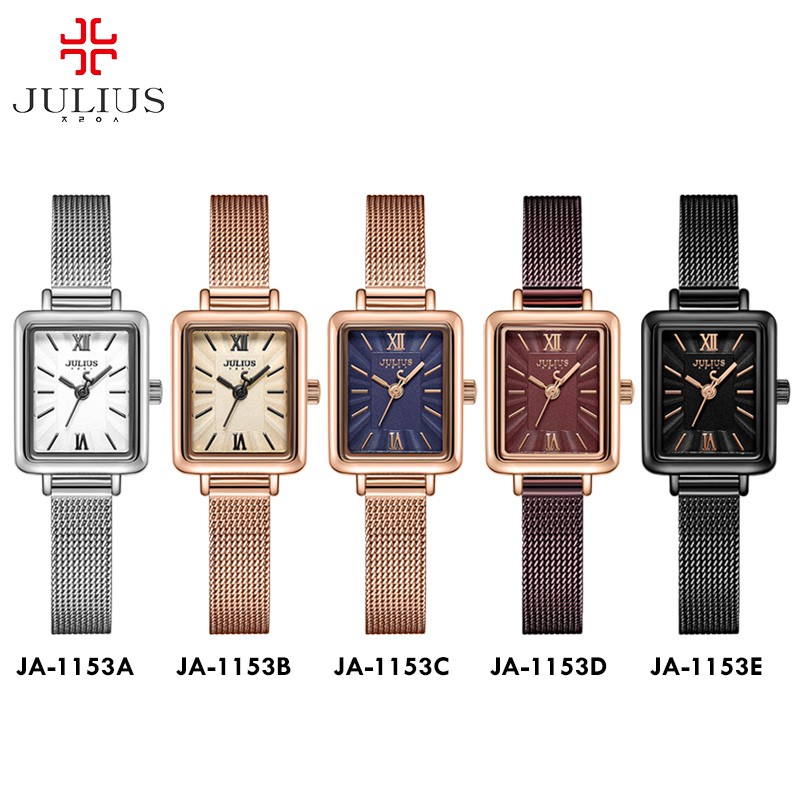 Julius JA-1153 / JA1153 ORIGINAL Jam Tangan Wanita Korea  Stainless Steel Desain Klasik dan Elegant