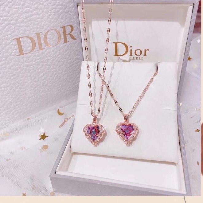 Kalung Rosegold Liontin Titanium Premium import Kaca diamond Love Ungu Aksesoris Wanita Perhiasan Korea  Perhiasan wanita /  Kalung  wanita terbaru kekinian /  Kalung  emas wanita /  Kalung  tangan wanita / Gelang wanita korea / Kalung xuping terbaru