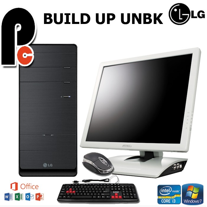 PC KOMPUTER BUILD UP OFFICE/SEKOLAH LGA 1155 I3 dan MONITOR 17 inch