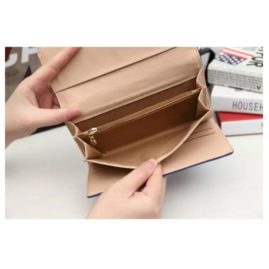 Dompet Cewe Panjang Crown Korea Fashion Korean Style Women Wanita Long Wallet