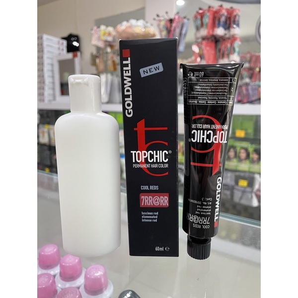 Goldwell Topchic Hair Color 60ml &amp; Oxydant 120ml Kode 7RR