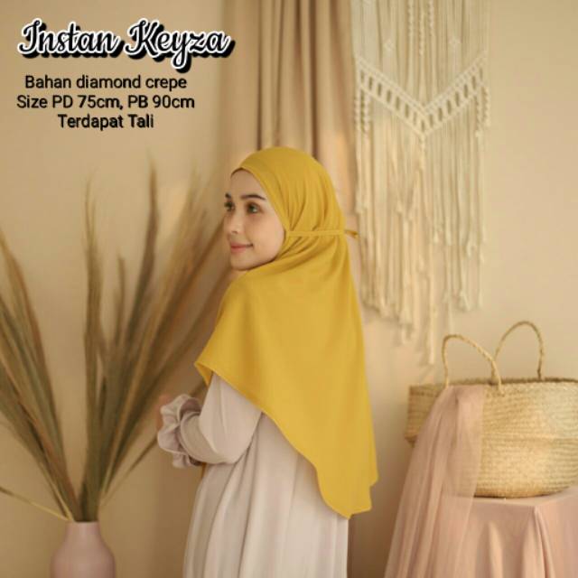 TOP FAVORIT HIJAB INSTAN KEYZA PREMIUM - BAHAN DIAMOND CREPE