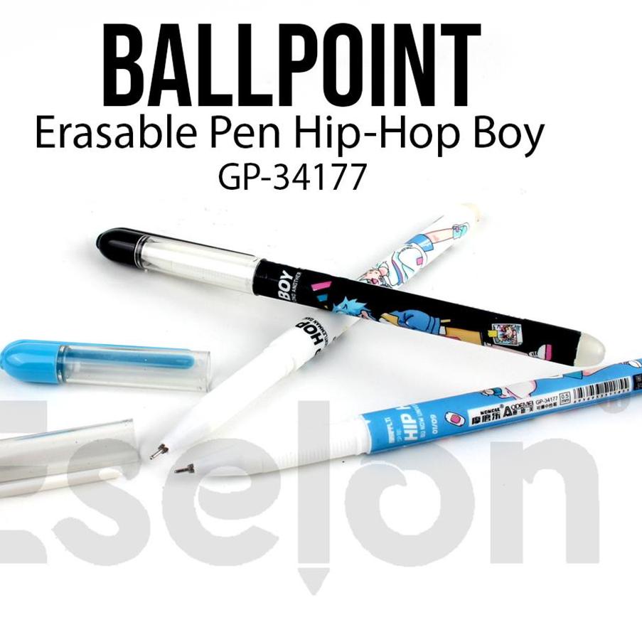 

4.4 Brand 12pcs Pulpen Hapus Hip-Hop Boy 34177 /1pack Erasable Pen