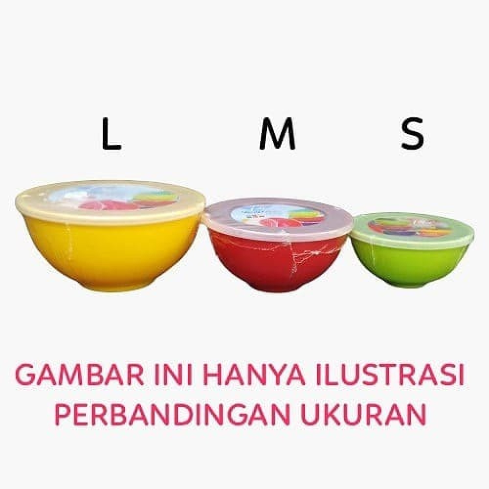 Mangkok Tutup Plastik I ONE Plastik Mangkuk EL