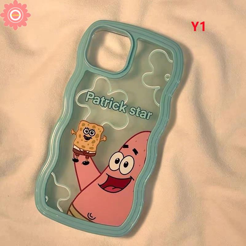 Casing Kartun Untuk Samsung A14 A04S A52 A32 A04 A04E A50 A13 A03s A51 A52s A20 A30 A20S A53 A33 A22 A31 A12 A23 A50s A03 A30 A11 A21s A02s Patrick Star Spongebob Wavy Edge Soft Case