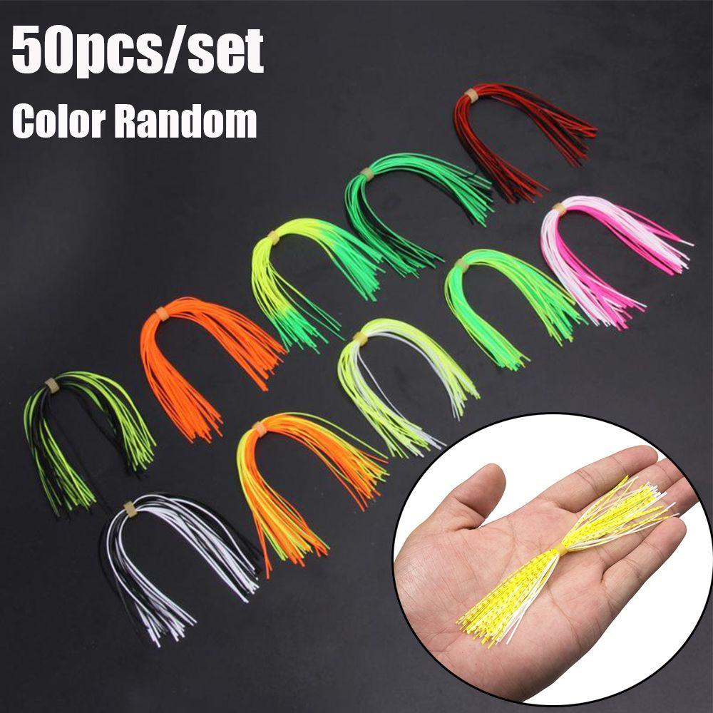 Chookyy 50pcs Rok Silikon New Artificial Spinner Tenggelam Tanpa Angin Karet Cumi