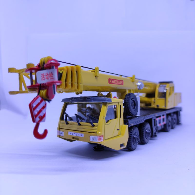 Diecast Miniatur Alat berat konstruksi Mobile Crane Diecast Mobile Crane Replika Pajangan Murah