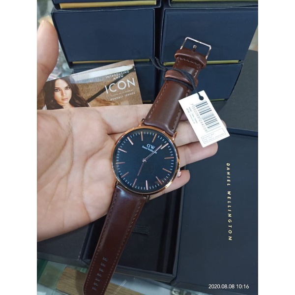 Jam Tangan Pria Classic Tipis Tali Kulit Box + Paperbag