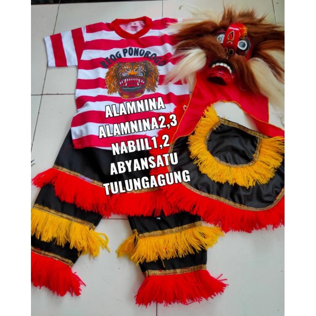 Setelan Kaos Reog  Ponorogo Bujang Ganong