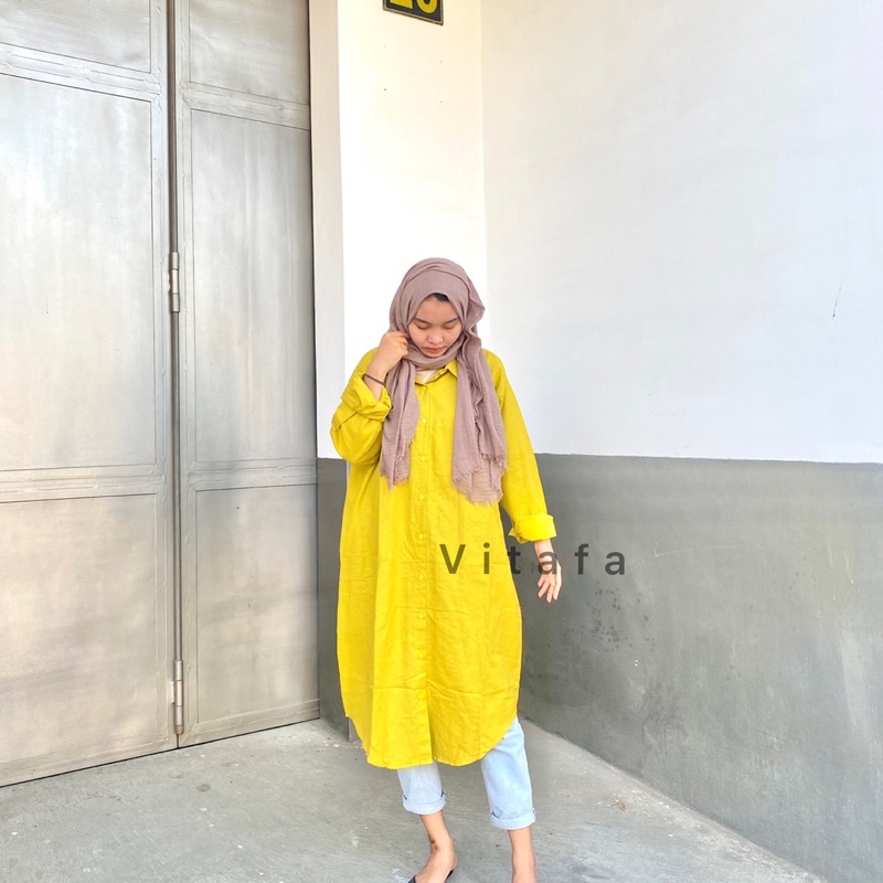 OVERSIZE MIDI DRESS | LINEN DRESS BYVITAFAID