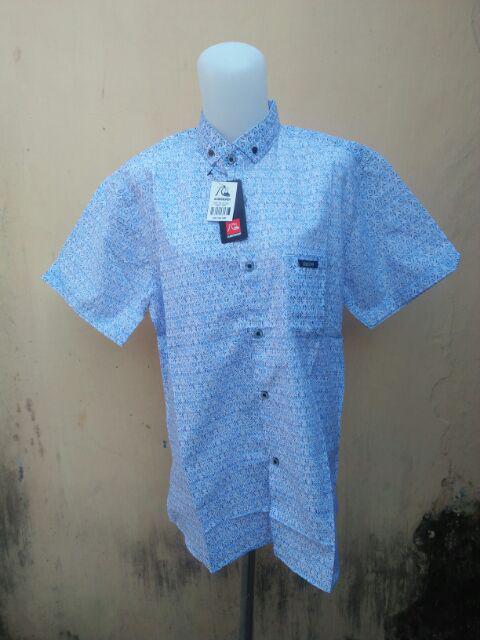 Kemeja Batik Pria Pendek Katun