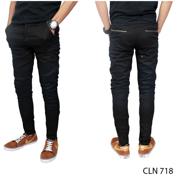 Celana Chino Pria Bahan Adem Nyaman Katun Strecth/Melar Cocok Buat Musim Dingin Kualitas