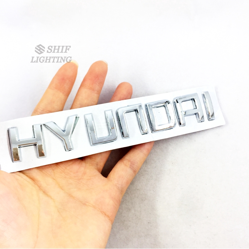 Stiker Emblem Motif Logo Hyundai Bahan ABS Chrome untuk Mobil Hyundai