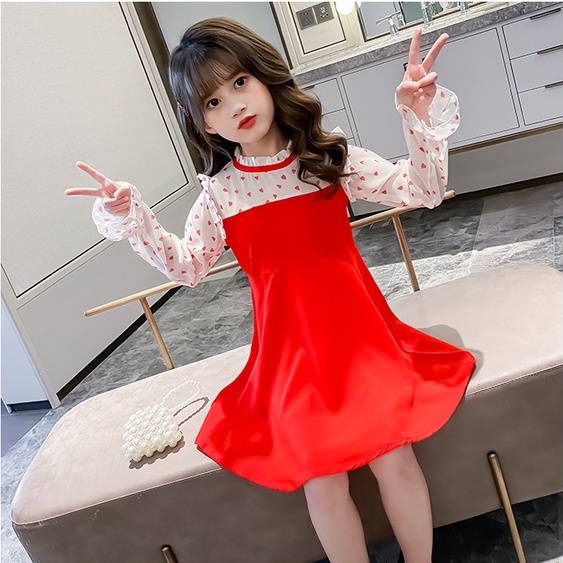 CHUBBI 3 Dress Anak Perempuan Korea Love