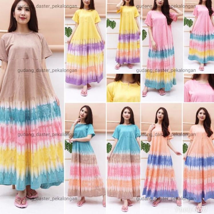 MJL.02Jl22ᴼ– Daster Panjang Semata Kaki DALINA   bahan kaos 30s Resleting Depan Busui Bumil Lengan P