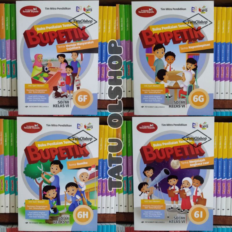 Buku Bupetik SD Kelas 6 Paket Semester 2 Jilid 6f 6g 6h 6i Kurikulum 2013 Revisi Original