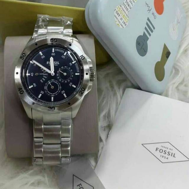 Jam Tangan Pria Fossil CH 3034 Silver Rantai Original Murah