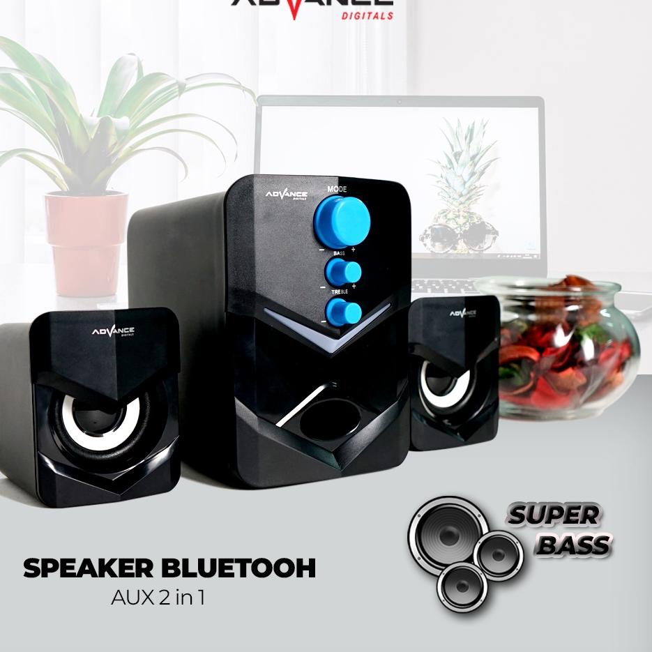[CJR.20Au22ᴵ] Advance Speaker Bluetooth CLS-201BT Multimedia Aktif 2.1 Stereo Music Box Subwoofer Ka
