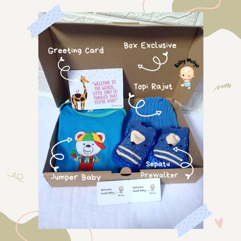 Hampers Bayi Newborn Baby Gift Set Unisex Kado Lahiran Parcel Bayi Laki-Laki Perempuan