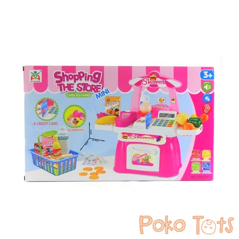 Happy Toon Shopping Checkstand Store Cashier Mesin Kasir Mainan Anak