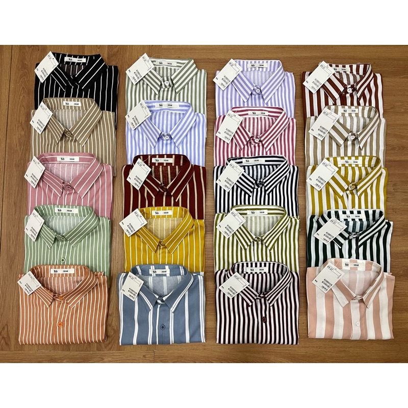 KEMEJA WANITA H&M GARIS-GARIS (STRIP) BATCH 2